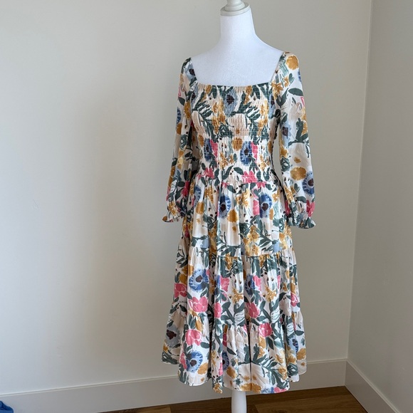 Baltic Born Dresses & Skirts - Baltic Born Floral Print Smocked Dress